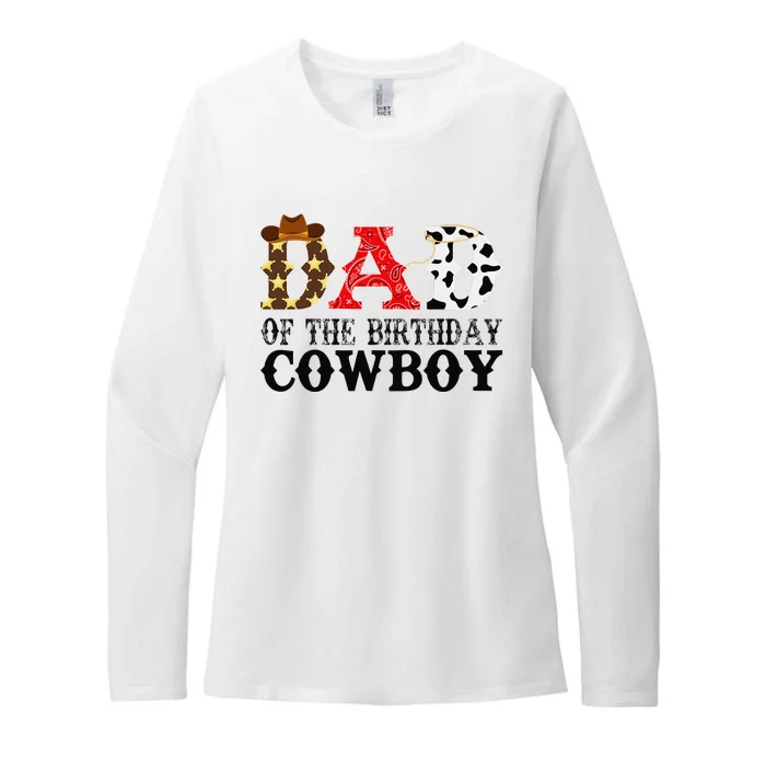 Dad 1st First Birthday Cow Western Rodeo Party Matching Womens CVC Long Sleeve Shirt