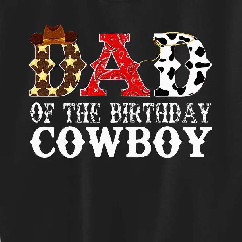 Dad 1st First Birthday Cowboy Western Rodeo Party Matching Kids Sweatshirt