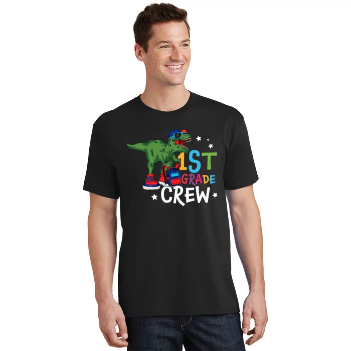 Dinosaur 1st Grade Crew Team 1st Grade Back To School First Day Of School T-Shirt