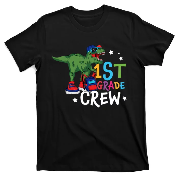 Dinosaur 1st Grade Crew Team 1st Grade Back To School First Day Of School T-Shirt