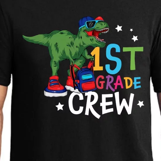 Dinosaur 1st Grade Crew Team 1st Grade Back To School First Day Of School Pajama Set