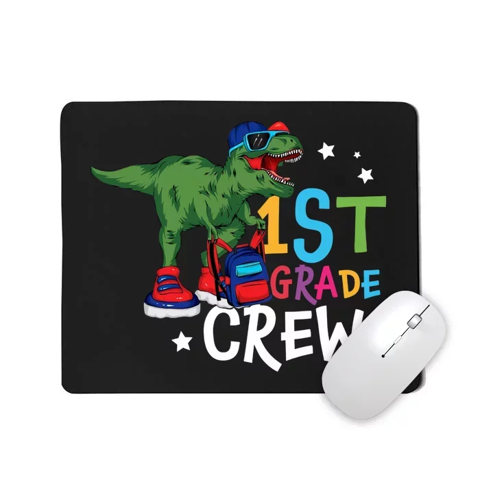 Dinosaur 1st Grade Crew Team 1st Grade Back To School First Day Of School Mousepad