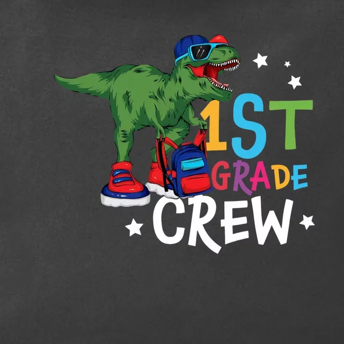 Dinosaur 1st Grade Crew Team 1st Grade Back To School First Day Of School Zip Tote Bag