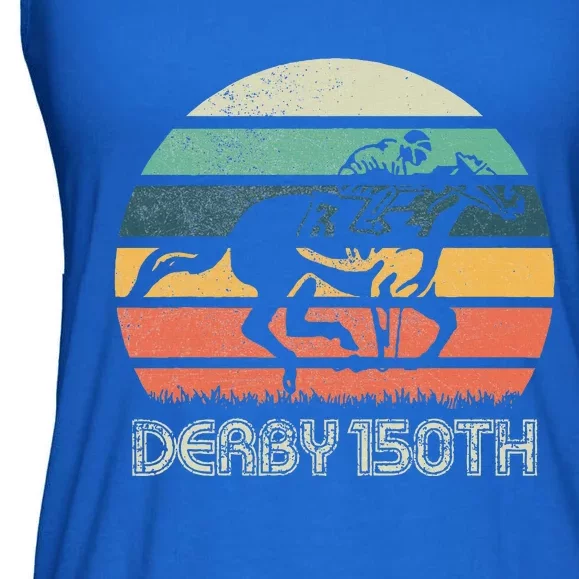 Derby 150th Running Horse Racing Ladies Essential Flowy Tank