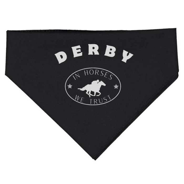 Derby 150th Running Retro Horse Racing USA-Made Doggie Bandana