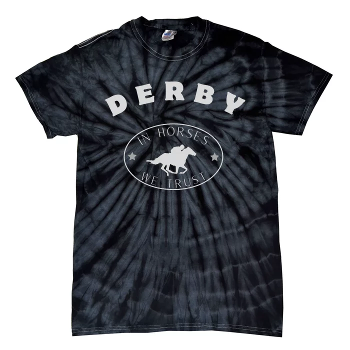 Derby 150th Running Retro Horse Racing Tie-Dye T-Shirt