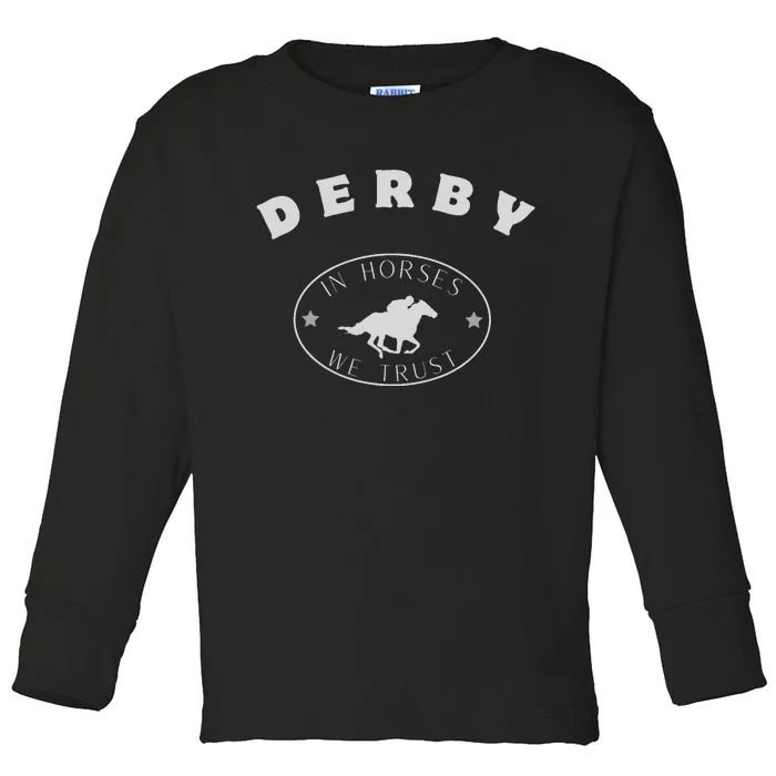 Derby 150th Running Retro Horse Racing Toddler Long Sleeve Shirt