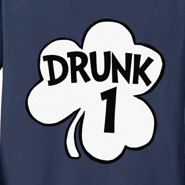 Drunk 1 Saint Patrick's Day Party Group Kids Long Sleeve Shirt