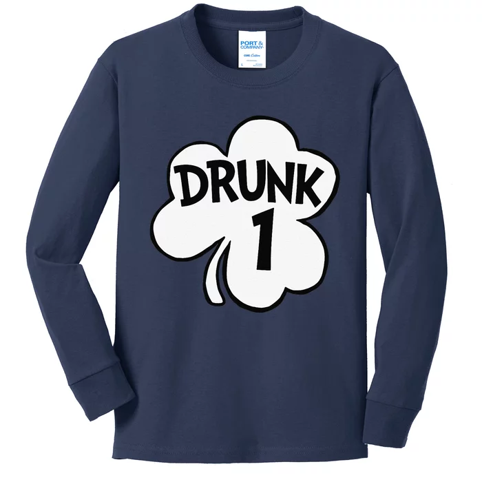 Drunk 1 Saint Patrick's Day Party Group Kids Long Sleeve Shirt