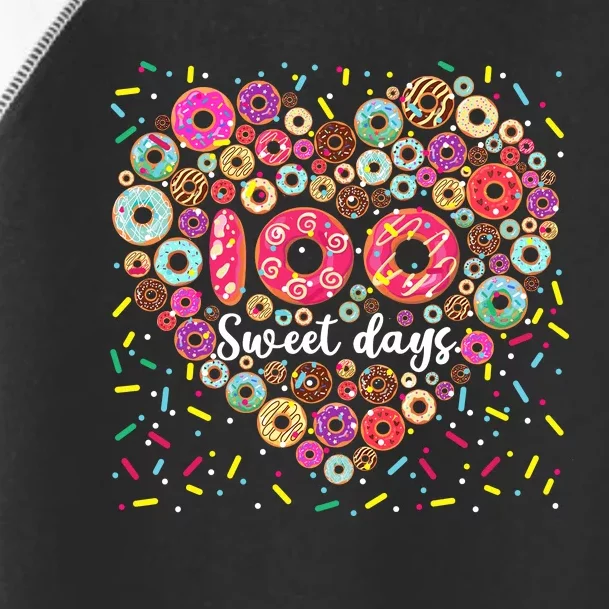 Donuts 100 Sweet Days Happy 100th Day Of School Teacher Toddler Fine Jersey T-Shirt