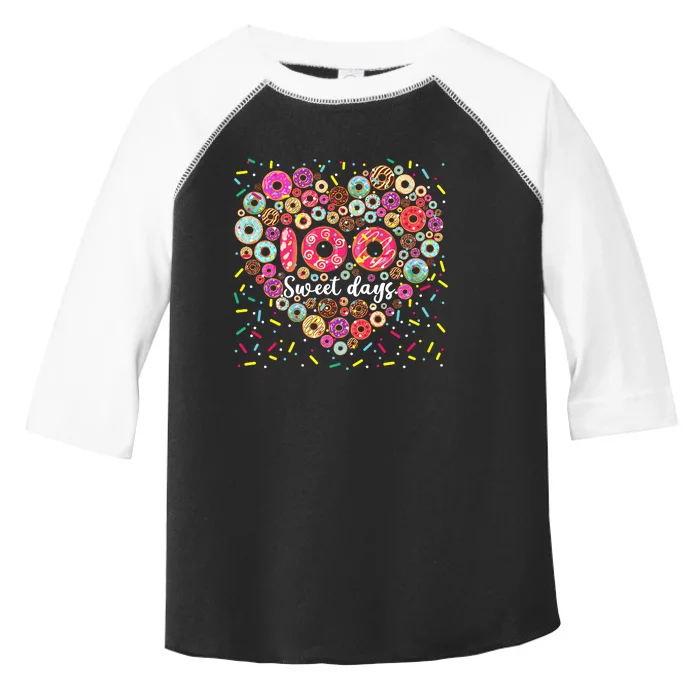 Donuts 100 Sweet Days Happy 100th Day Of School Teacher Toddler Fine Jersey T-Shirt