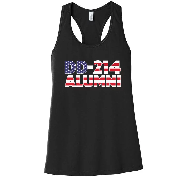 DD 214 Alumni US Flag Women's Racerback Tank