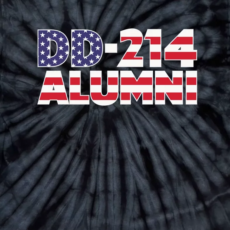 DD 214 Alumni US Flag Tie-Dye T-Shirt