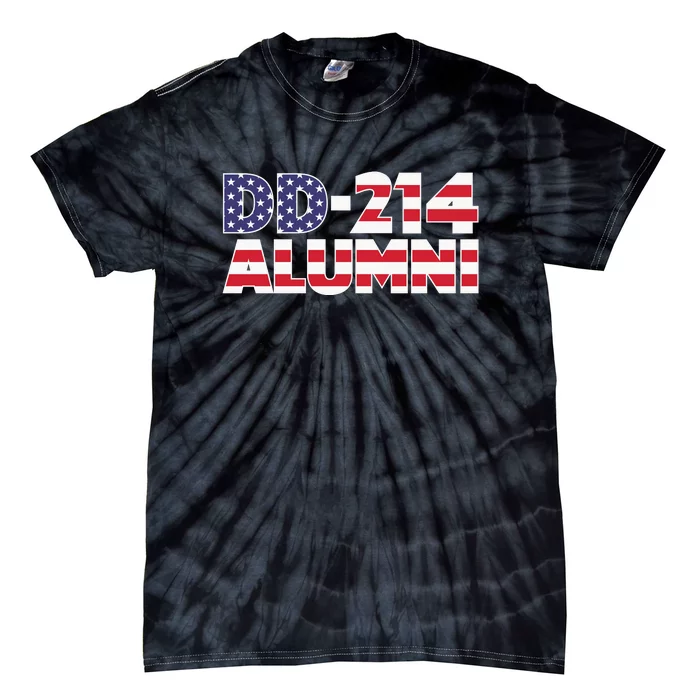 DD 214 Alumni US Flag Tie-Dye T-Shirt