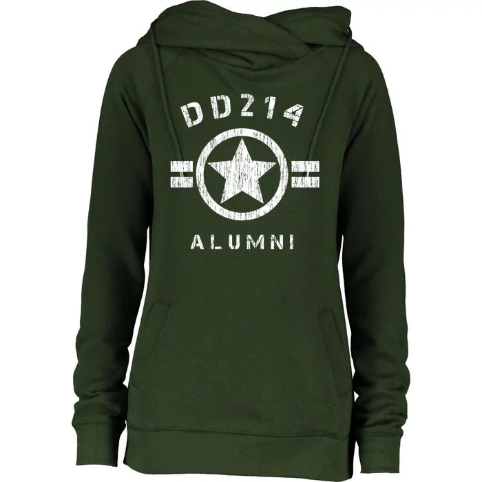 DD 214 Alumni Army Womens Funnel Neck Pullover Hood