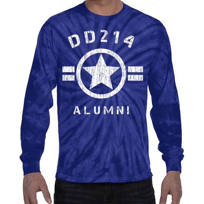 DD 214 Alumni Army Tie-Dye Long Sleeve Shirt