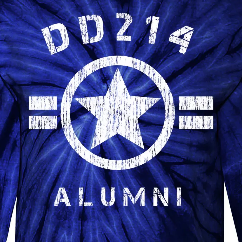 DD 214 Alumni Army Tie-Dye Long Sleeve Shirt