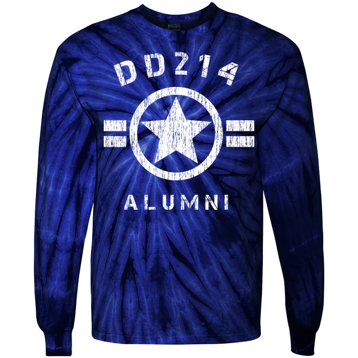 DD 214 Alumni Army Tie-Dye Long Sleeve Shirt