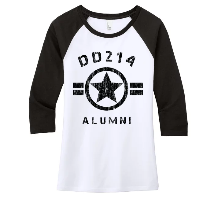 DD 214 Alumni Army Women's Tri-Blend 3/4-Sleeve Raglan Shirt