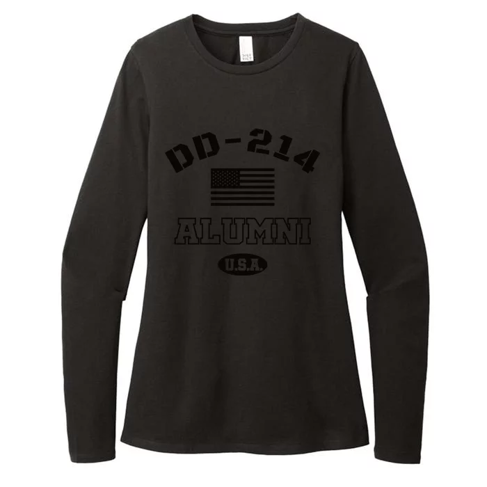 DD 214 Alumni American Flag Womens CVC Long Sleeve Shirt