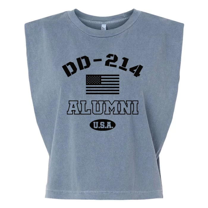 DD 214 Alumni American Flag Garment-Dyed Women's Muscle Tee