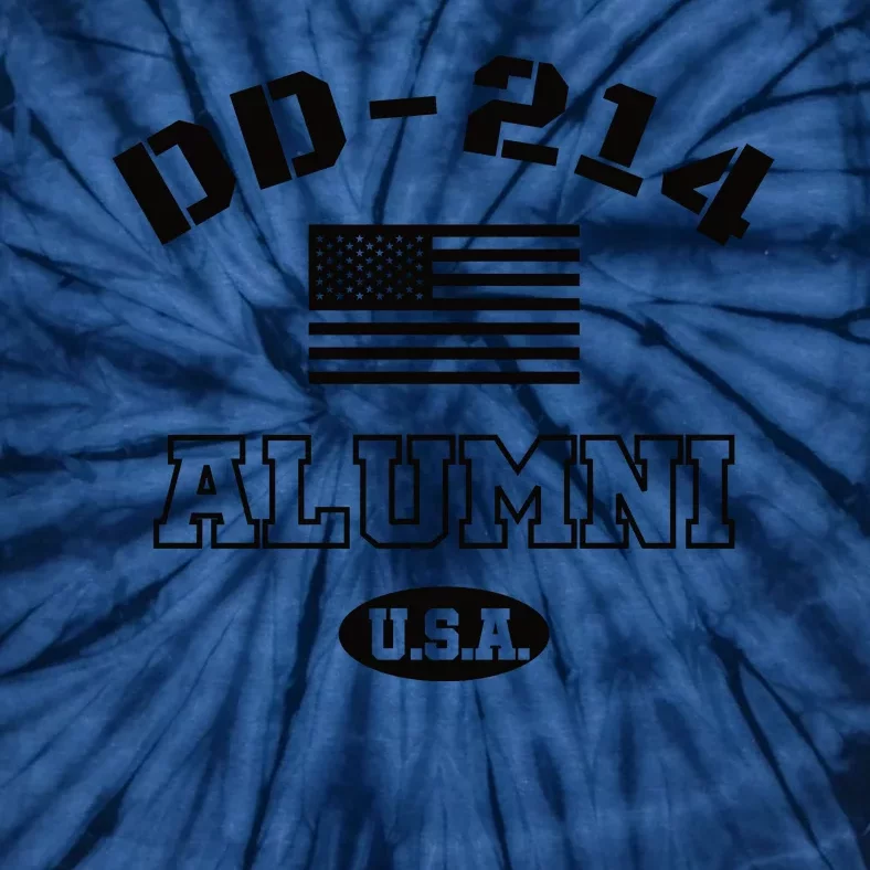 DD 214 Alumni American Flag Tie-Dye T-Shirt