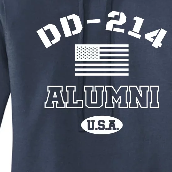 DD 214 Alumni American Flag Women's Pullover Hoodie