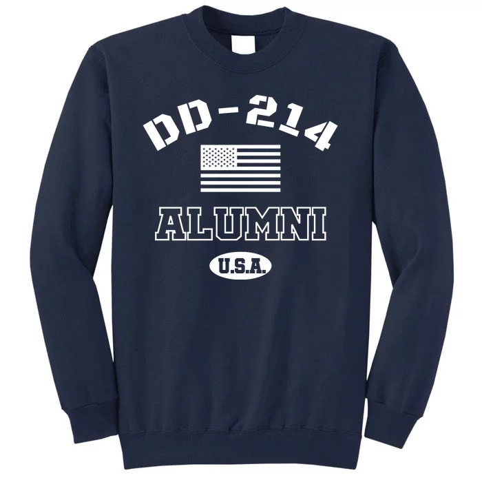 DD 214 Alumni American Flag Tall Sweatshirt