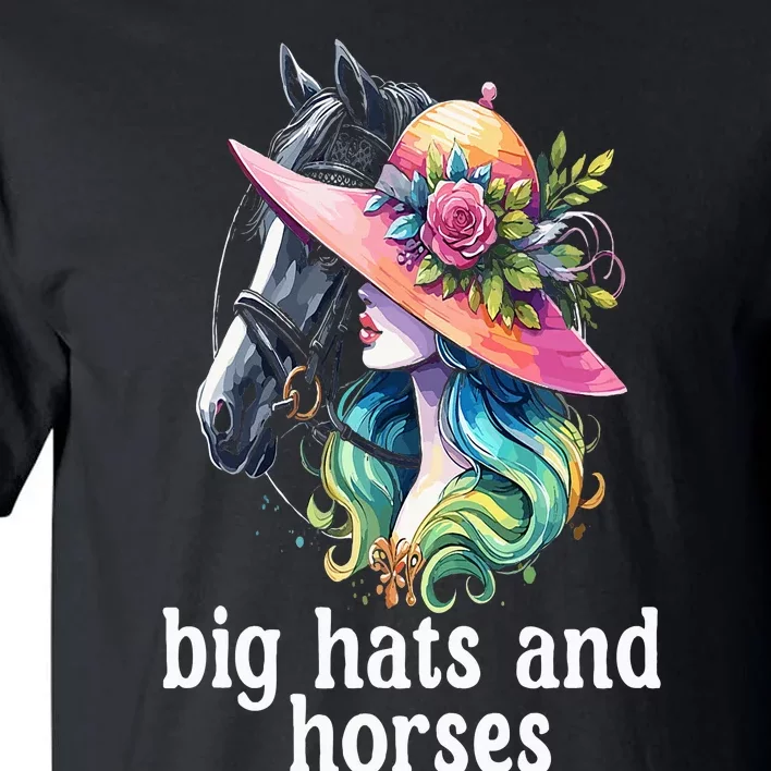 Derby 2024 Big Hat Derby Day Horse Silks And Hats & Dress Tall T-Shirt