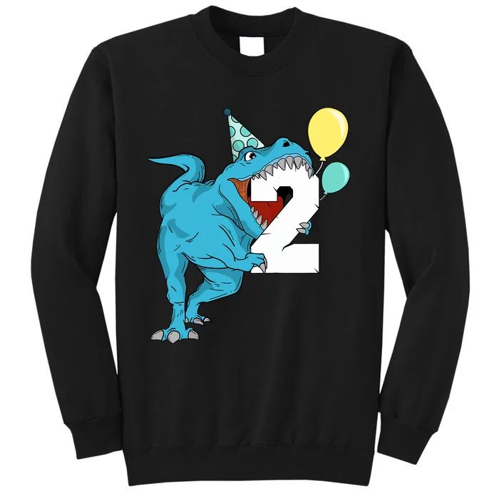 Dinosaur 2nd Birthday Boy T-Rex 2 Two Year Old Sweatshirt