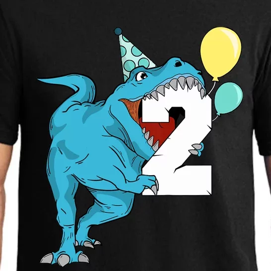 Dinosaur 2nd Birthday Boy T-Rex 2 Two Year Old Pajama Set