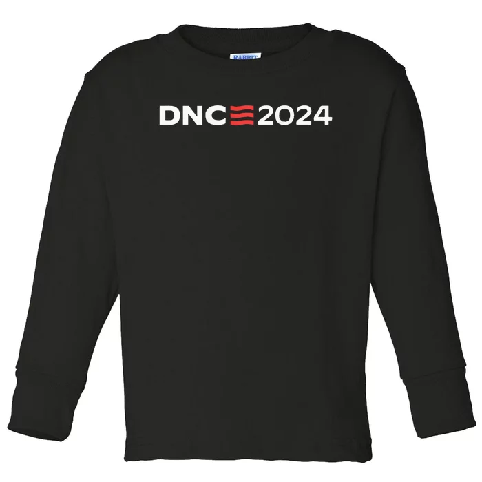 Dnc 2024 Democratic Convention With 2 Side Toddler Long Sleeve Shirt