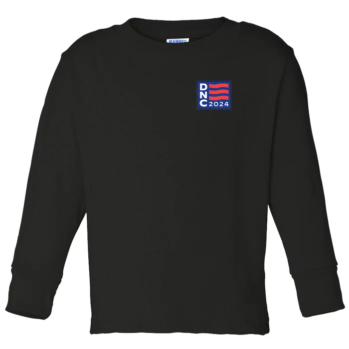 Dnc 2024 Democratic Convention With 2 Side Toddler Long Sleeve Shirt