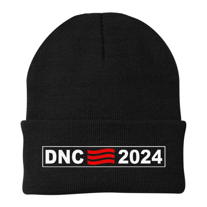 Dnc 2024 Democratic Convention Vintage Usa Flag Patriotics Knit Cap Winter Beanie