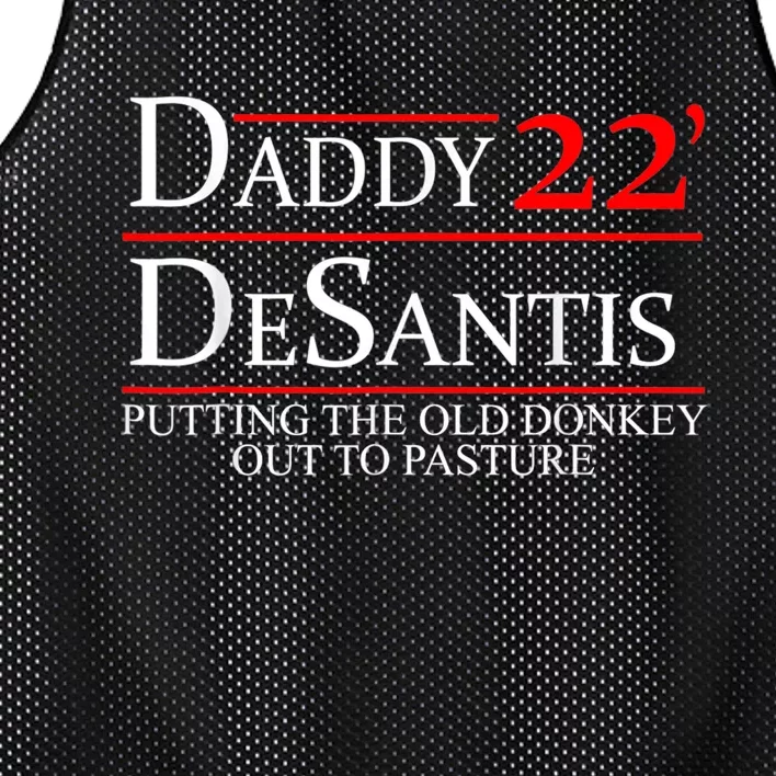 Daddy 22 Desantis Putting The Old Donkey Out To Pasture Mesh Reversible Basketball Jersey Tank