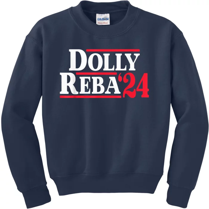 Dolly 24 Dolly Reba Make America Fancy Again Kids Sweatshirt