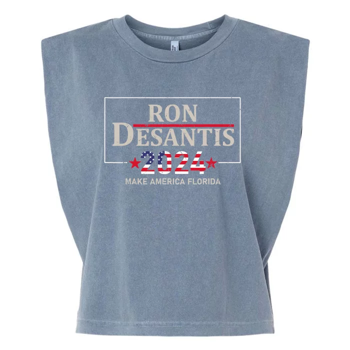 DeSantis 2024 Election, Make America Florida Garment-Dyed Women's Muscle Tee