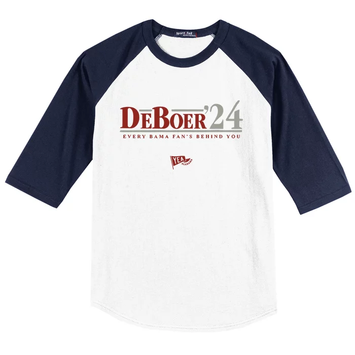 Deboer 24 Every Bama Fans Behind You Baseball Sleeve Shirt