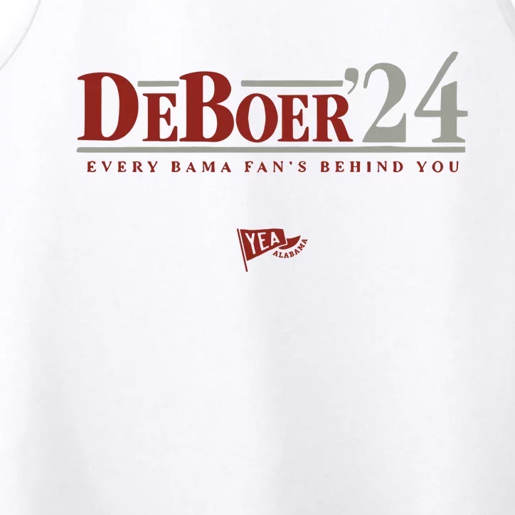 Deboer 24 Every Bama Fans Behind You Performance Tank