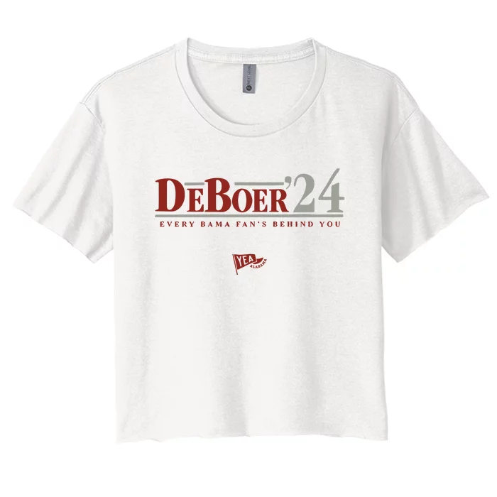 Deboer 24 Every Bama Fans Behind You Women's Crop Top Tee