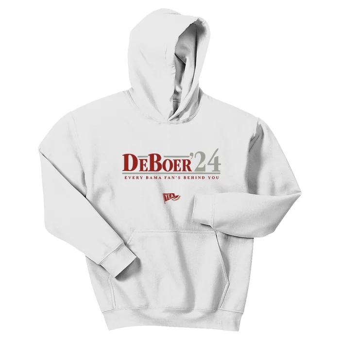 Deboer 24 Every Bama Fans Behind You Kids Hoodie