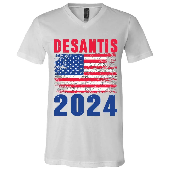 Desantis 2024 Election Ron Desantis For President In 2024 V-Neck T-Shirt