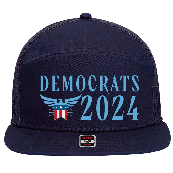 Democrats 2024 Election Logo 7 Panel Mesh Trucker Snapback Hat