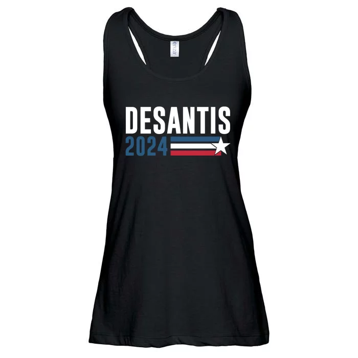 Desantis 2024 For President Vintage Distressed Desantis 2024 Ladies Essential Flowy Tank