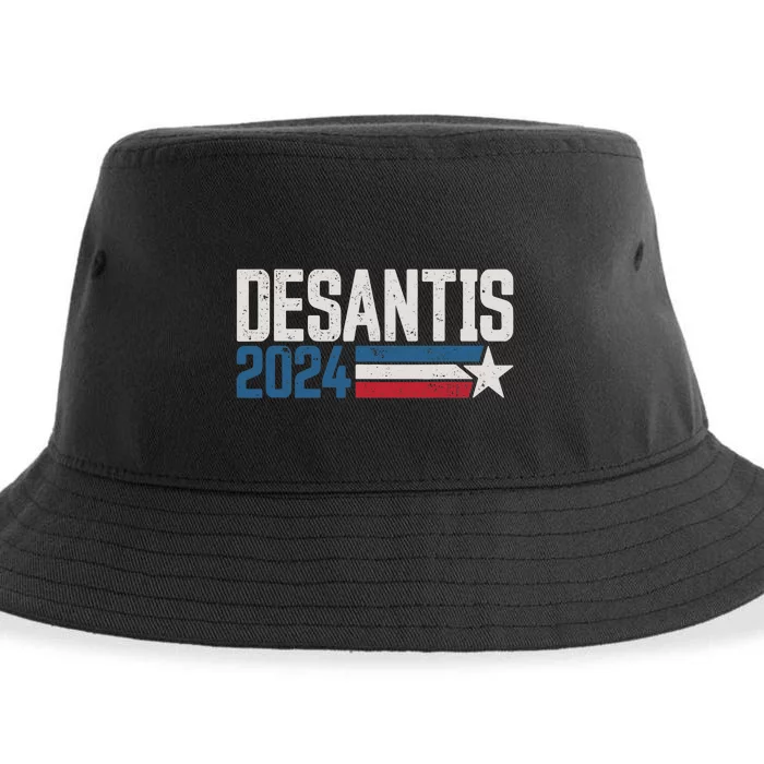 Desantis 2024 for President Vintage Distressed Desantis 2024 Sustainable Bucket Hat