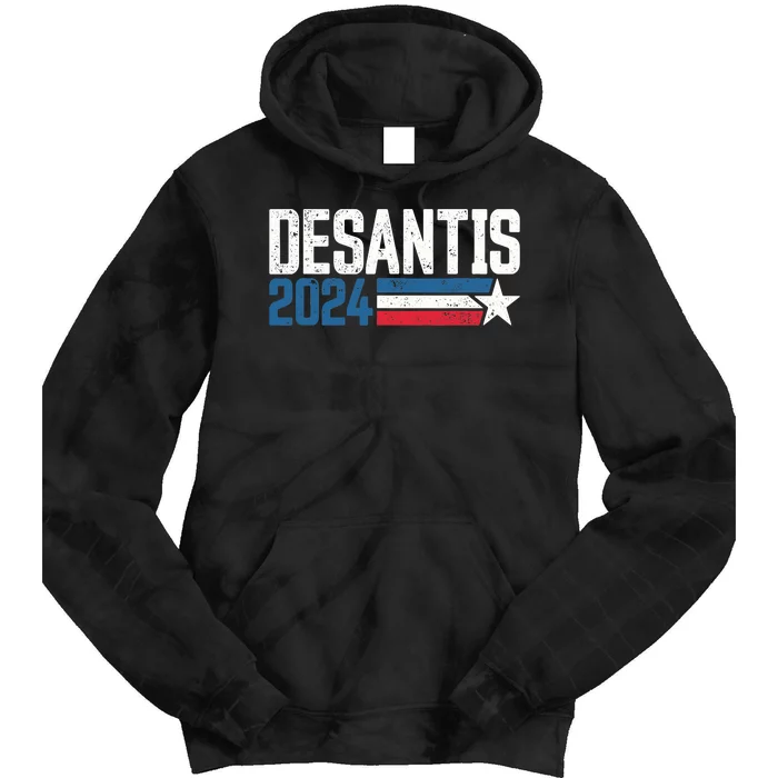 Desantis 2024 for President Vintage Distressed Desantis 2024 Tie Dye Hoodie