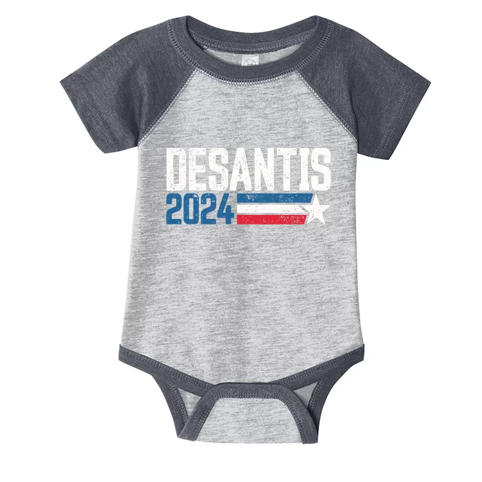 Desantis 2024 for President Vintage Distressed Desantis 2024 Infant Baby Jersey Bodysuit