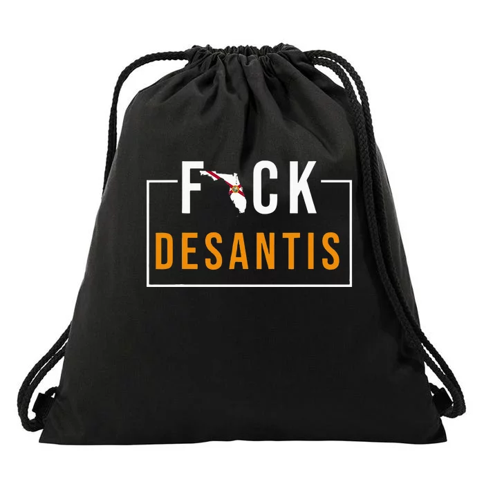 Desantis 2024 Florida Flag Anti Ron Desantis 2024 Sucks Drawstring Bag