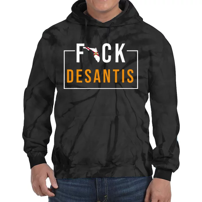 Desantis 2024 Florida Flag Anti Ron Desantis 2024 Sucks Tie Dye Hoodie