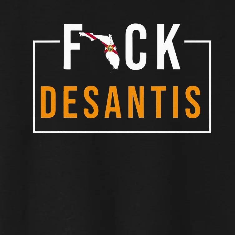 Desantis 2024 Florida Flag Anti Ron Desantis 2024 Sucks Women's Crop Top Tee